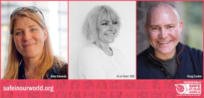 Dr Jo Twist OBE, Award-winning Advocate Kate Edwards and Leading Actor Doug Cockle Join as Patrons, Videogames mental health charity