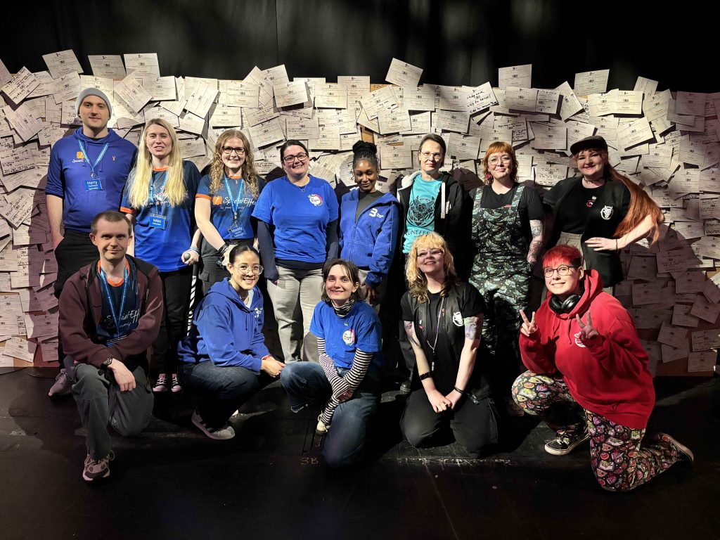 Team members and volunteers for Safe In Our World, Special Effect and Blueprint For All at RuneFest 2025.