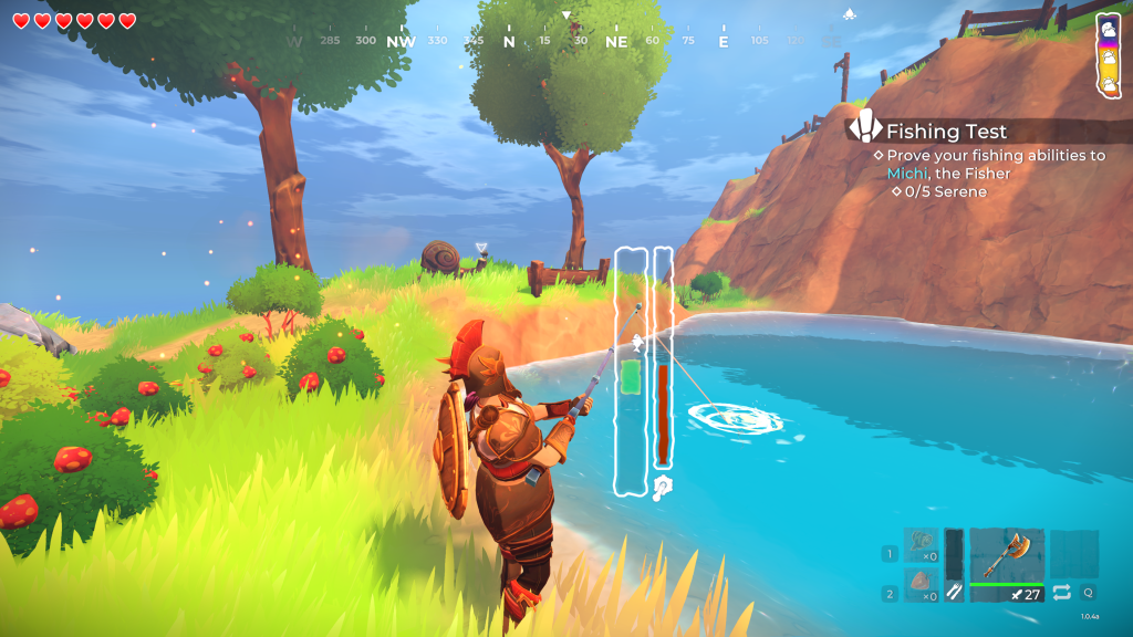 Fishing mini-game in Oppidum video game.