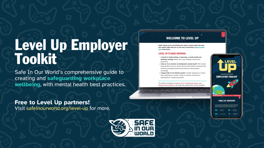 Promo image for Level Up Employer Toolkit by Safe In Our World, free to Level Up partners.