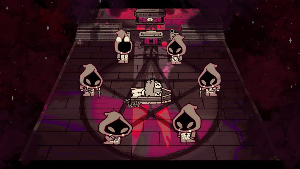 Funeral ritual in video game Cult of the Lamb